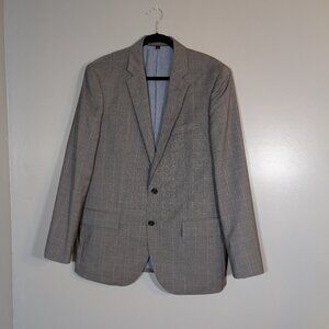 J. Crew Grey Plaid Ludlow Blazer 100% Wool Made in USA Size 42R